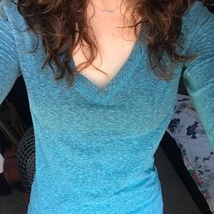 Long sleeve teal Mossimo shirt.